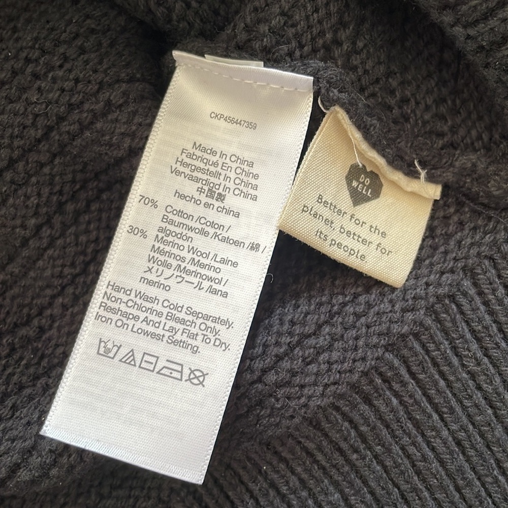 NWT MADEWELL Ruffle-Neck Pullover Sweater in Cotton-Merino Yarn - Picture 16 of 16